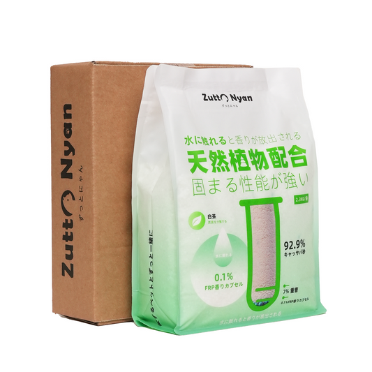 Zutto Nyan キャッサバ三種ブレンド猫砂 ホワイトティ 1袋