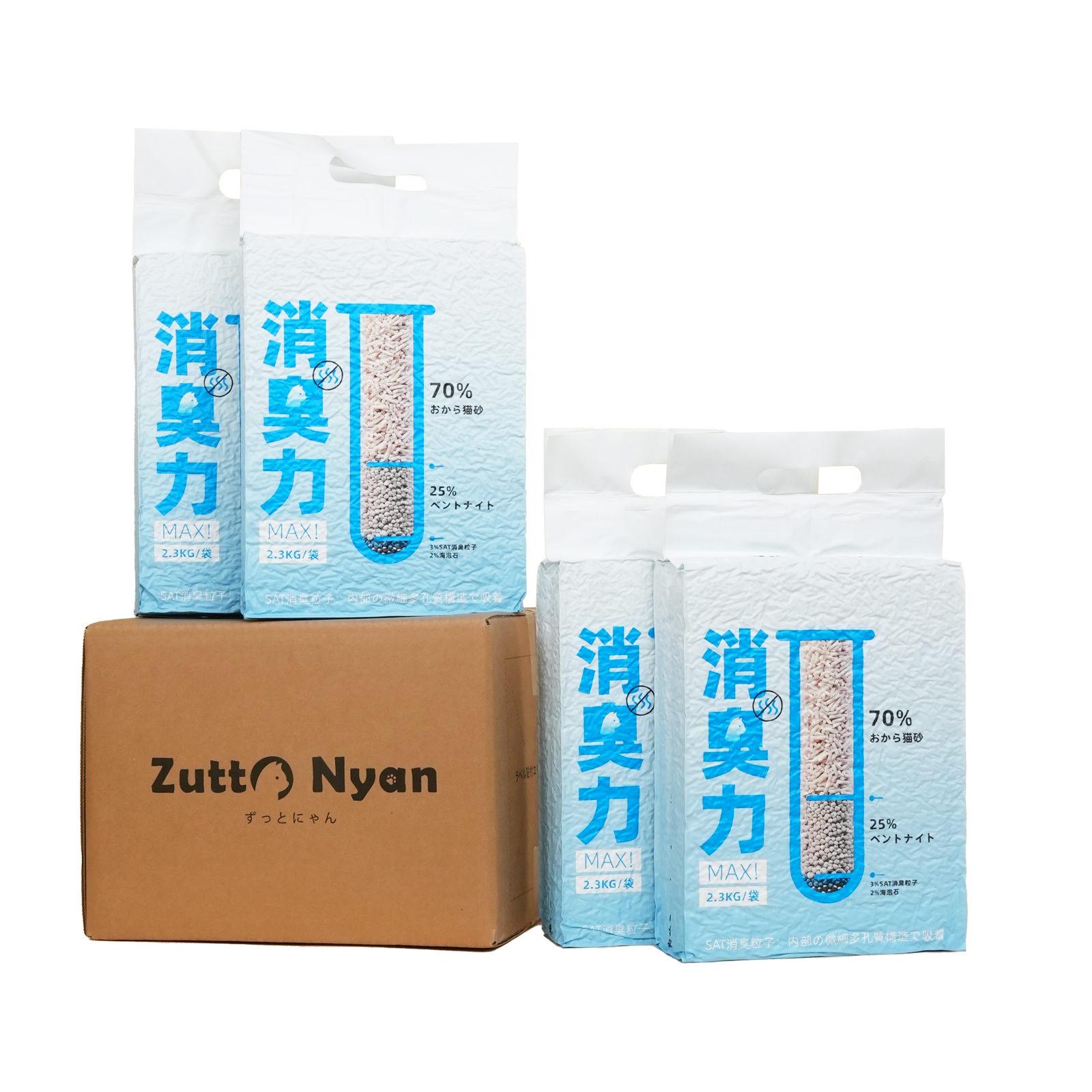 Zutto Nyan おから四種ブレンド猫砂 4袋