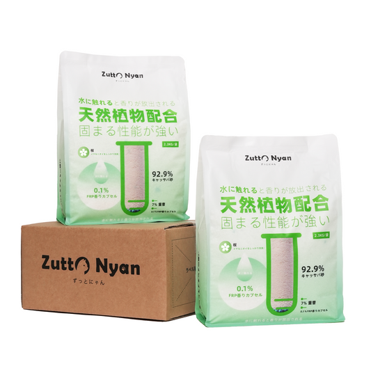 Zutto Nyan キャッサバ三種ブレンド猫砂 さくらの香り 2袋
